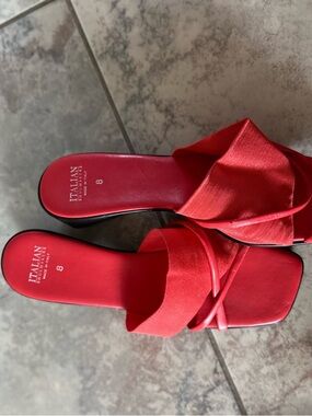 Italian Shoemakers Orange Slide Mules